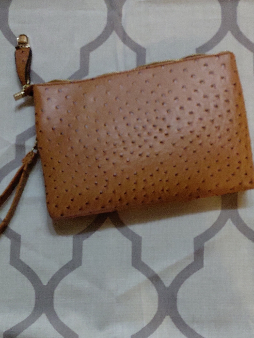Women’s Tan Wristlet Clutch
